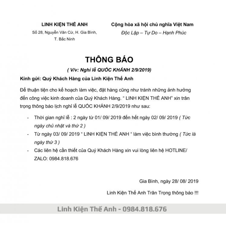 LINH KIỆN THẾ ANH