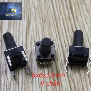 Phím chíp 4 chân 6x6x12 (1 gói = 50con )